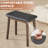 Solid Wood Vanity Stool For Makeup With Pu Leather Upholstery