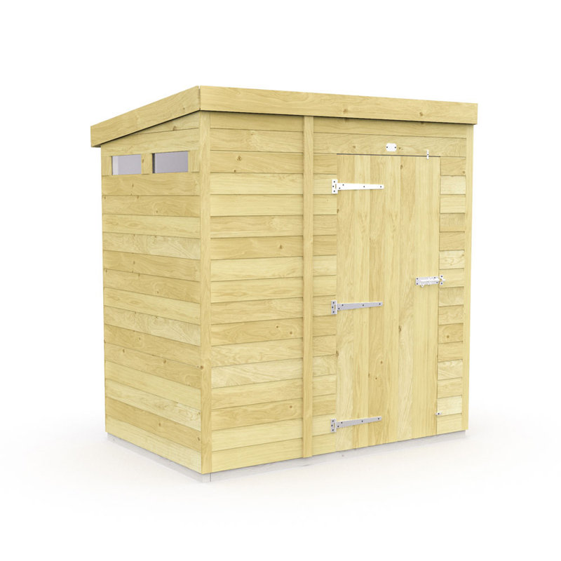 Pent Security Shed - Single Door, 7 ft. W x 4 ft. D