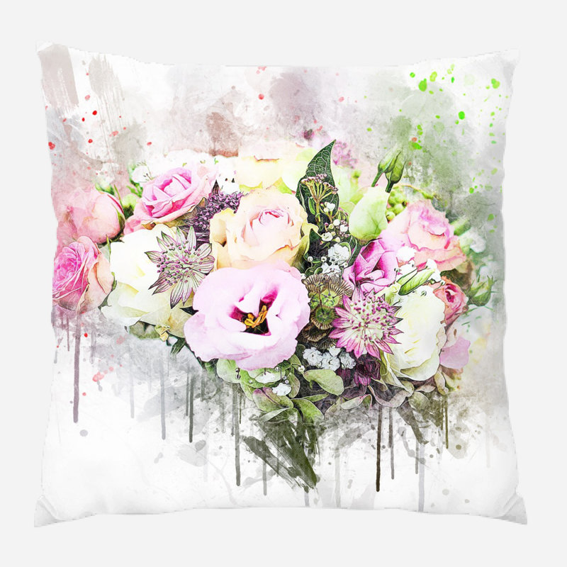 Outdoor Reversible Throw Pillow, Microsuede, Indoor