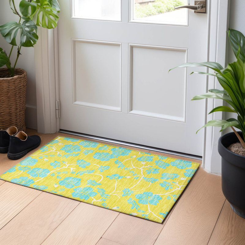 Machine Washable Indoor/Outdoor Chayden ACN1032 Rug, Rectangle 1'8" x 2'6"
