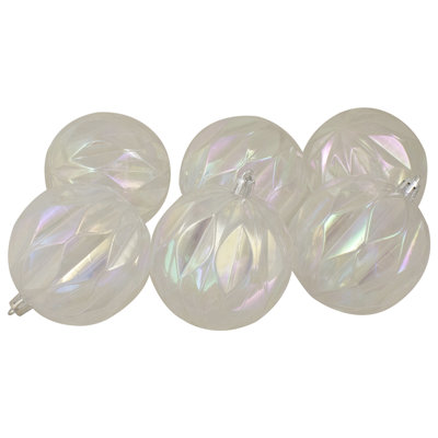 Ornement boule de Noël transparente Rhombus