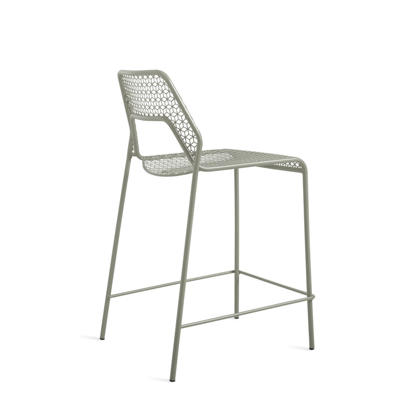 Hot Mesh Outdoor Stool, Gray Green, Counter Stool (24.4" Seat Height)