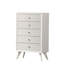 Commode à 5 tiroirs de 30,37 po de large blanc