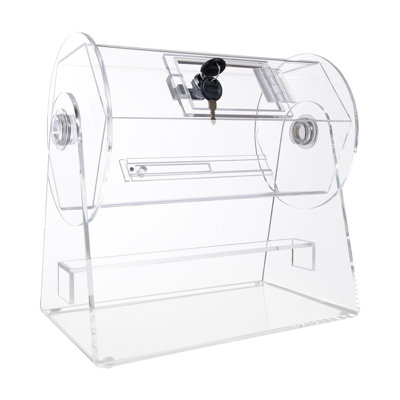 Tambour de tombola en acrylique de qualité supérieure - Cage de loterie professionnelle transparente avec serrure et clés pour le bingo, les tombolas et les jeux de société