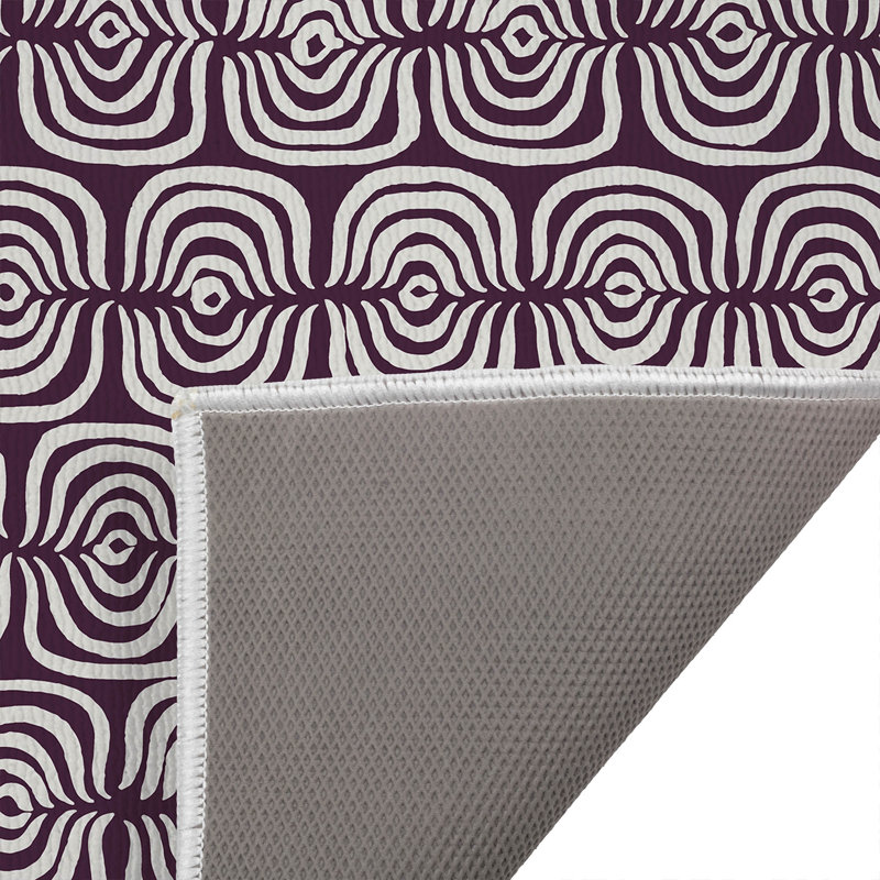 Tapis de toilette rectangulaire absorbant et antidérapant The Way, Eggplant