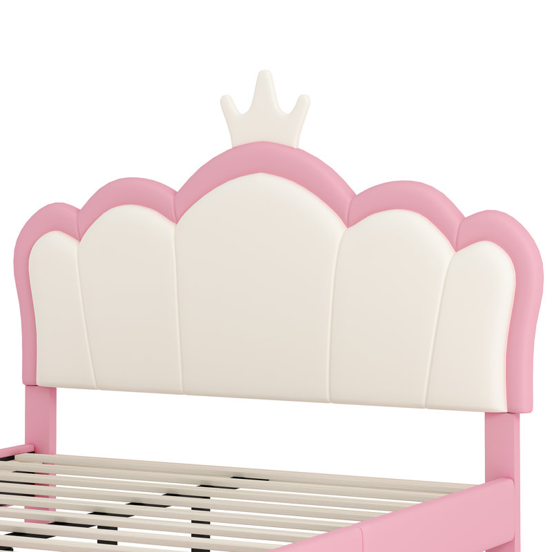 Calvillo Panel Bed by Gemma Violet, Full, Pink/Beige