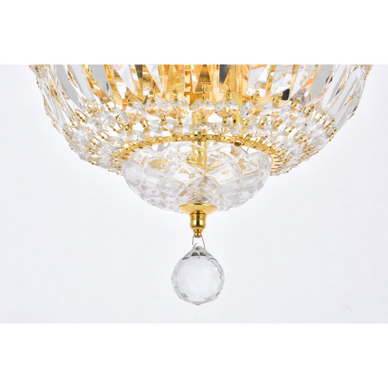 Lustre empire unique à 6 lumières Stinnett, Doré, H 16 po x l 12 po x P 12 po