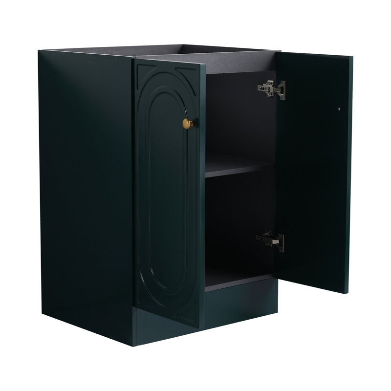 Meuble-lavabo autoportant sans lavabo, Vert foncé