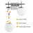 14.2" 2-Light Dimmable Bathroom Vanity Light with Frosted Glass Shades-319056390