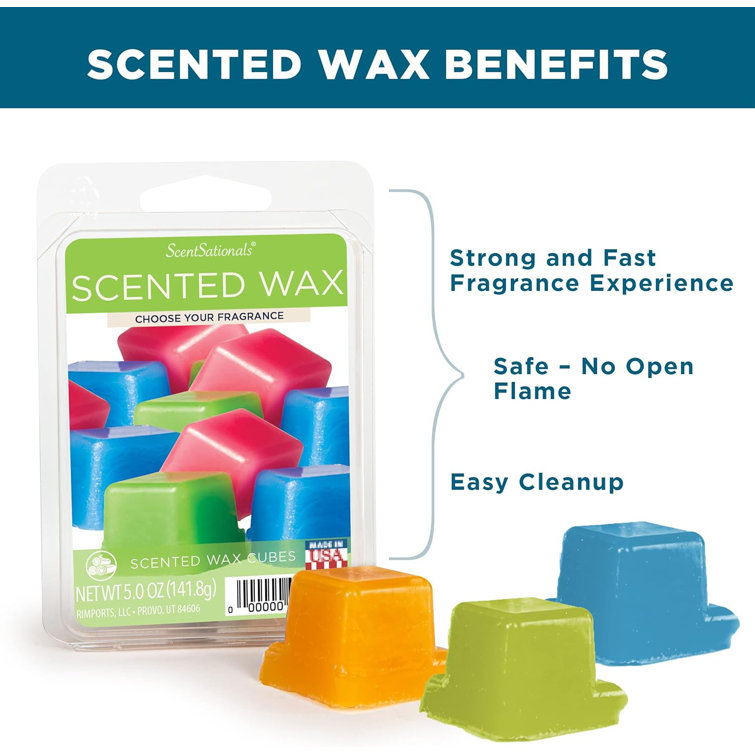 Scentsationals Scented Wax Fragrance Melts - Holiday Collection - Wax Cubes Pack, Home Warmer Tart, Electric Wickless Candle Bar Air Freshener - 2.5