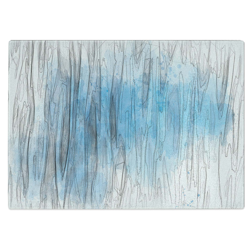 Tempered Glass Ripples Chopping Board, 39 cm W x 28.5 cm L