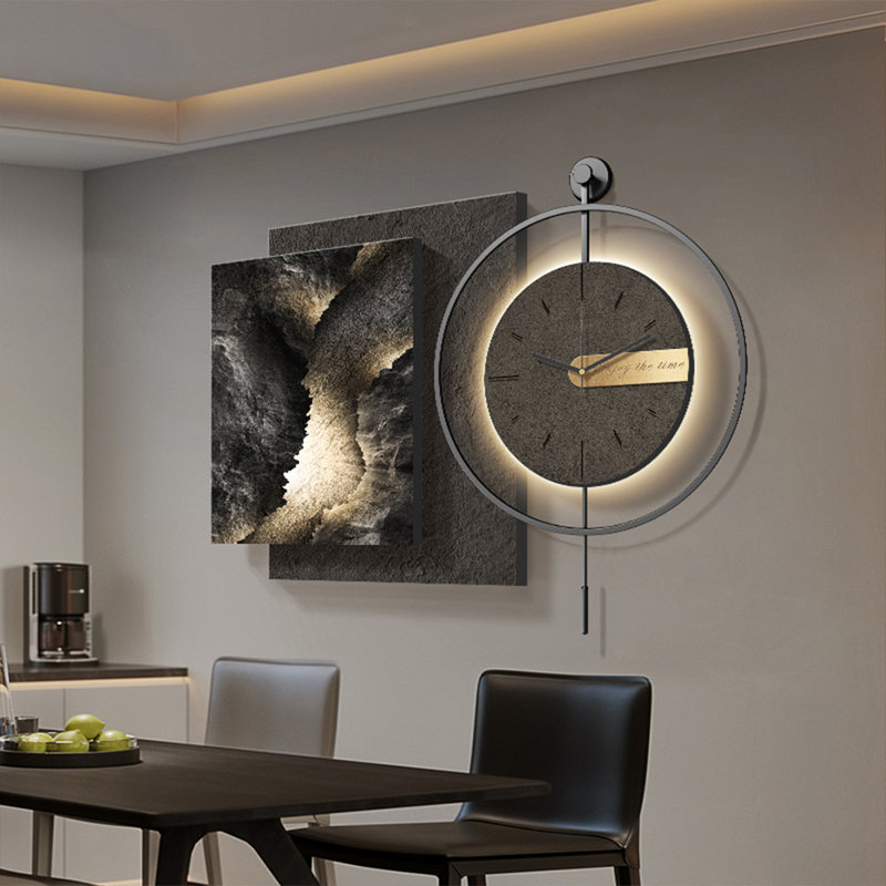 Horloge murale noire avec or, 31.5"*31.5", C