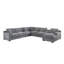 Canapé modulaire en tissu 141,5 po Chenille-412282875