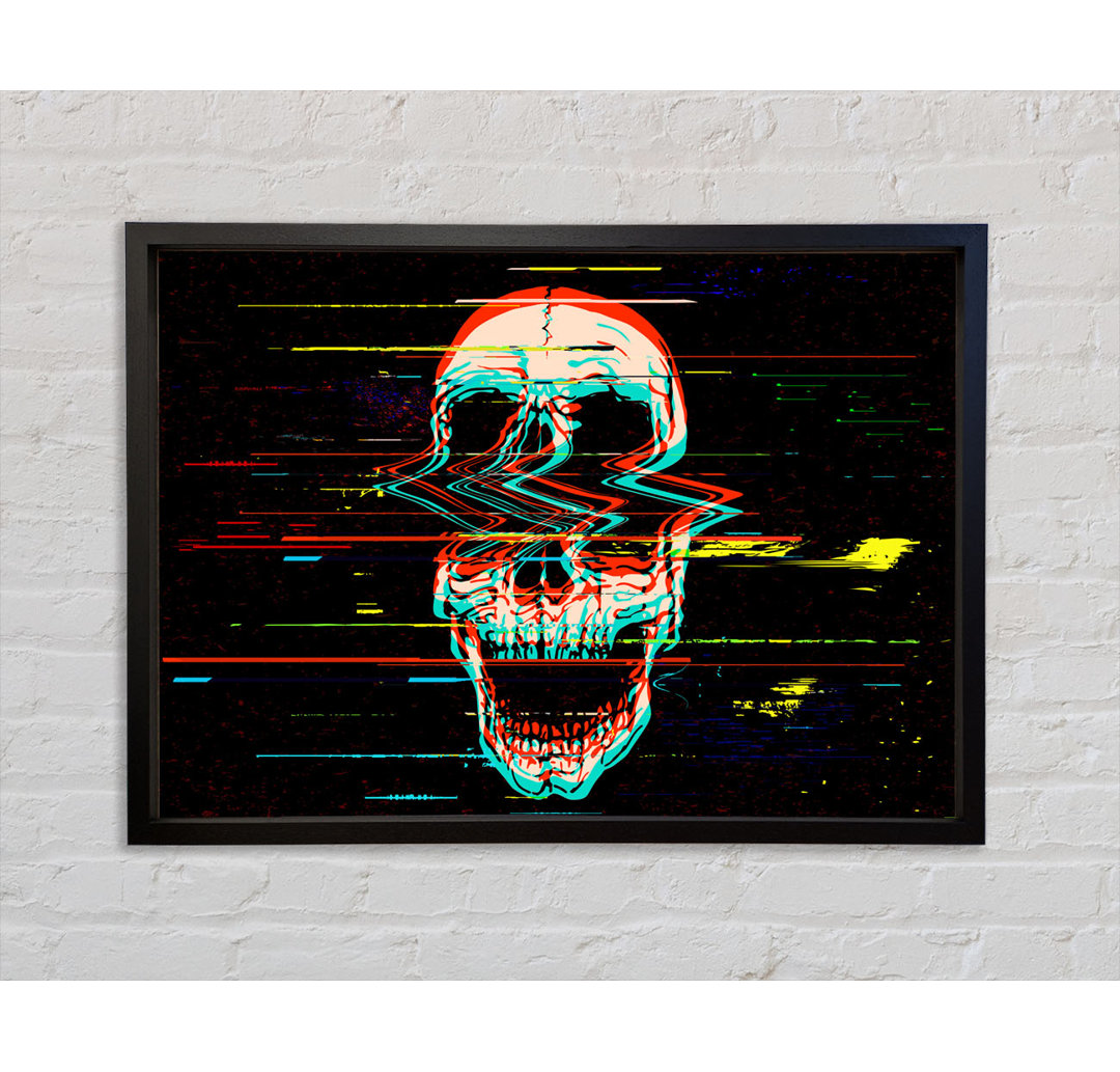 Waves Through A Skull - Einzelner Bilderrahmen Kunstdrucke auf Leinwand