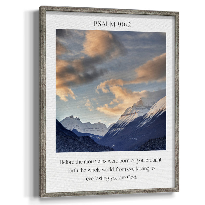 Psalm 90:2 Framed Print - Solid Wood, 30" H x 24" W