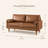 Aisha 70" Faux Leather Square Arm Loveseat-91527613