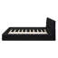 Queen Size Upholstered Platform Bed, Black, Elegant and Comfortable with Slat Support System