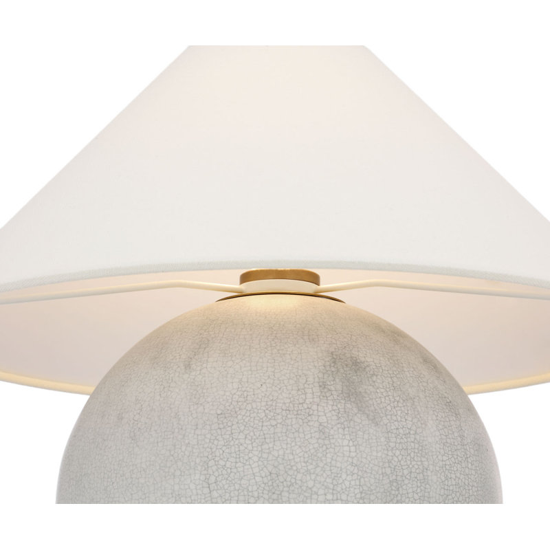 Lindo 14" Accent Lamp with Linen Shade, Moonwhite