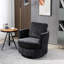 Fauteuil demi-tonneau pivotant avec revêtement Zarren-725816030