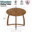  Table de salle à manger ronde de 36 po pour 2 ou 4 personnes, en bois d'hévéa, de style Mid-Century avec pieds croisés Alma, peu encombrante, résistante à l'eau et polyvalente, facile à installer et naturelle-55533630
