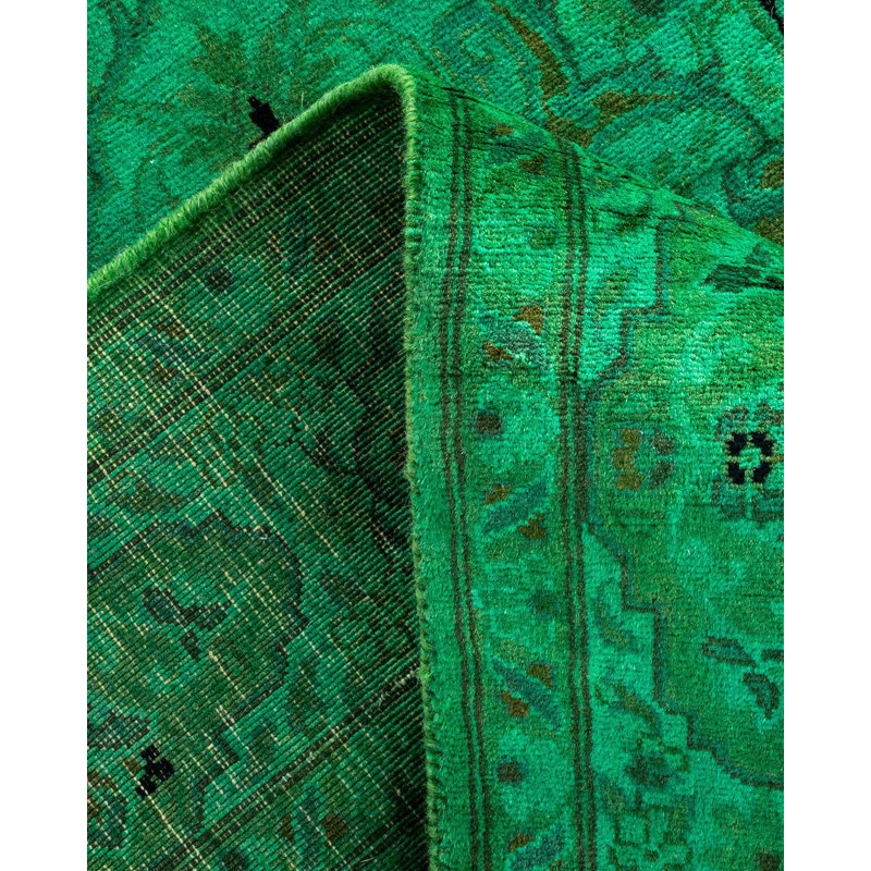 Yoshua One-of-a-Kind 3' X 5' New Age Wool Area Rug Green