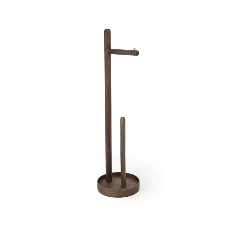 Frankowski Free Standing Toilet Paper Holder, Walnut