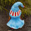 Gnome de jardin en magnésium avec robe bleue moelleuse "The Americanas"