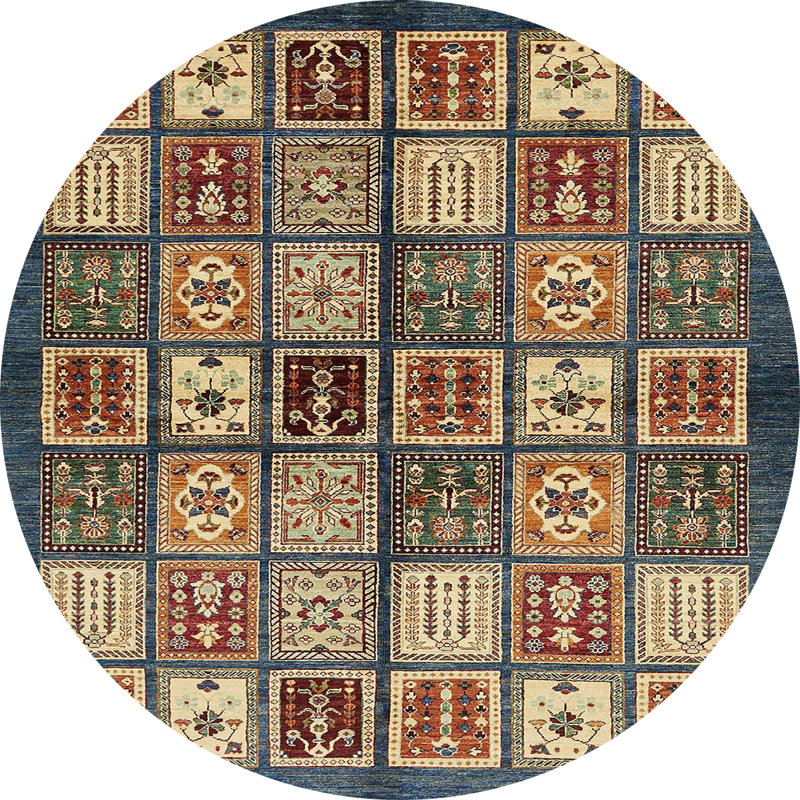 Abstract Indoor Rug, Round 5'