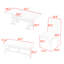 Lourdez 6-Piece Dining Set,Table with Upholstered Chairs and Bench-2067431812