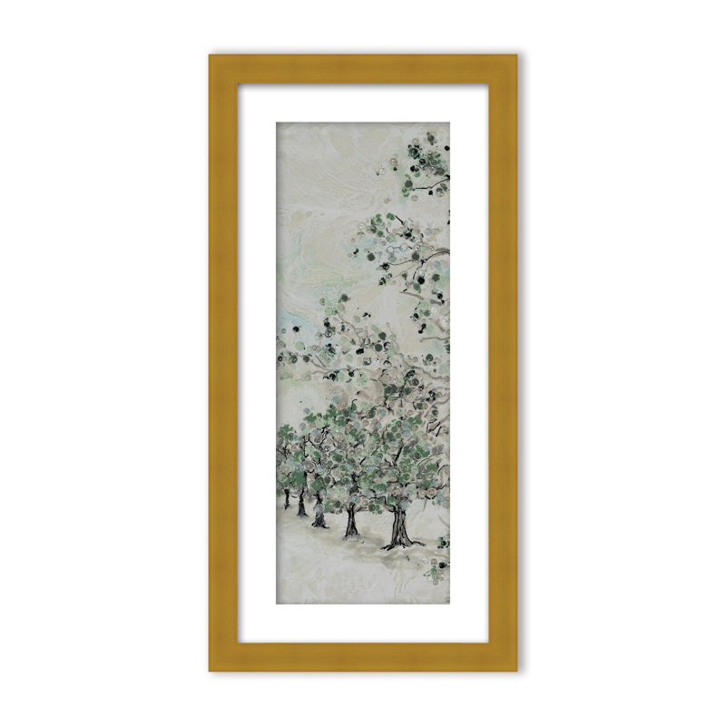 Nature Inspired "Budding Spring" Canvas Wall Art By , 16" H x 8" W x 1.125" D, Black, Framed Print