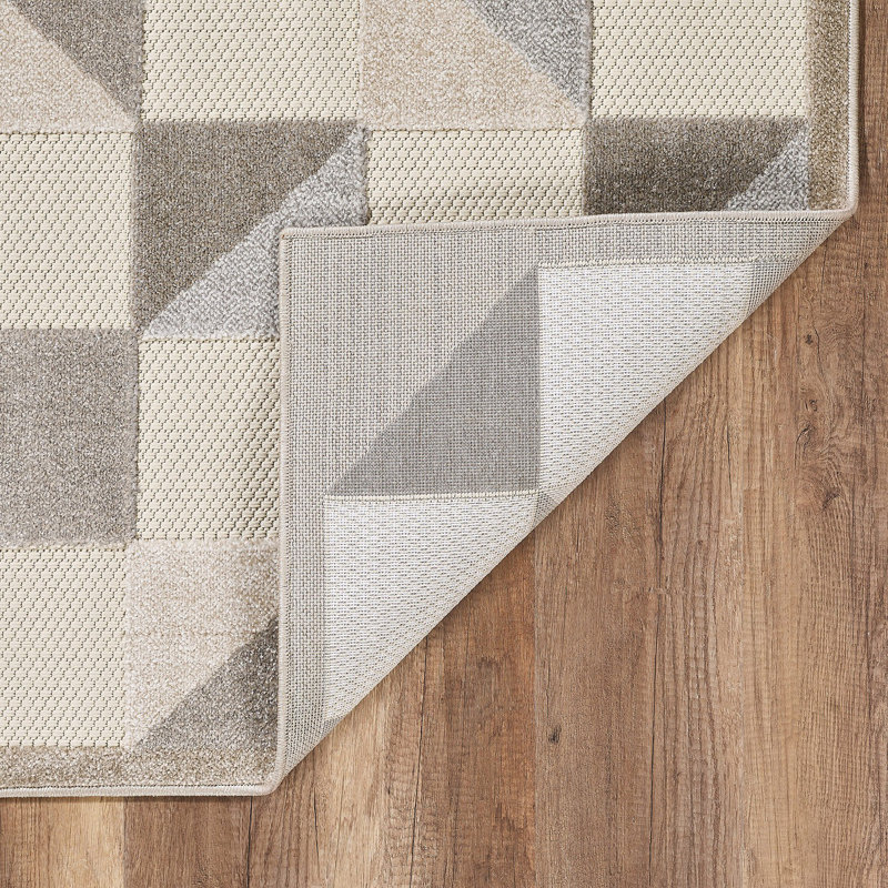 Tapis gris intérieur / extérieur triangulaire, Rectangle 8 pi x 10 pi