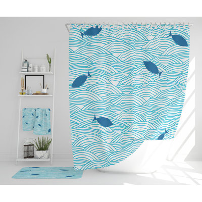 Nickolis Polyester Shower Curtain Set
