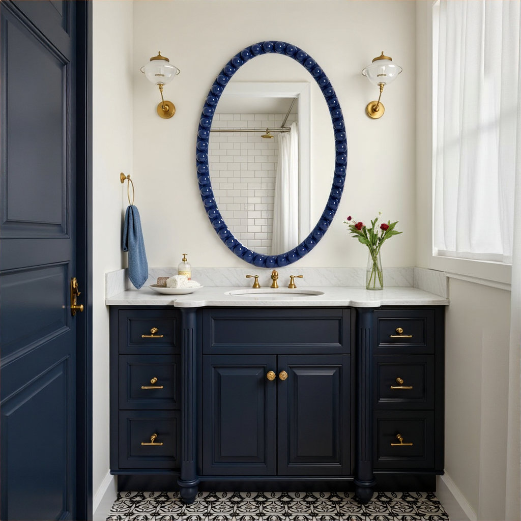 24" Mirror, Navy