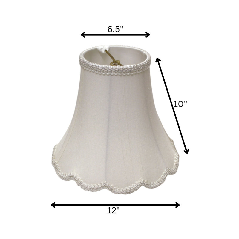 Abat-jour en tissu Fancy Oblong Softback, H 10 po x l 12 po x P 12 po, Blanc