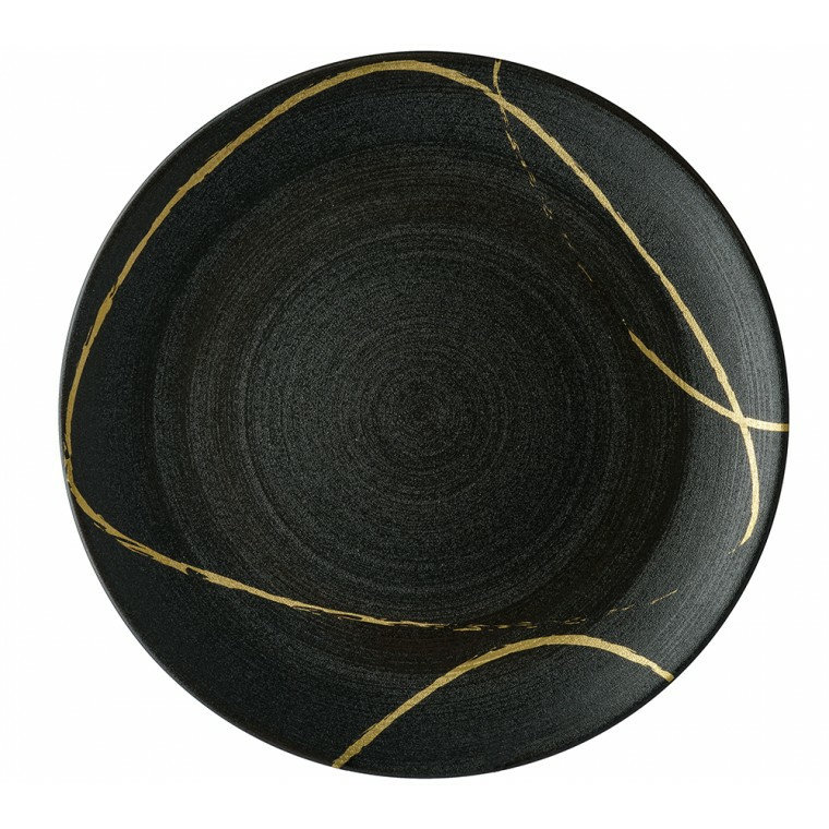 Sketch Handmade Bone China Salad/Dessert Plate, Charcoal