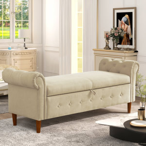 Wood Flip Top Storage Bench