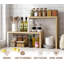 Organisateur de comptoir de cuisine, étagère à épices à 2 niveaux, tablette d'armoire réglable, tablette de coin pour cuisine, garde-manger, station de café, empilable, extensible-131098270