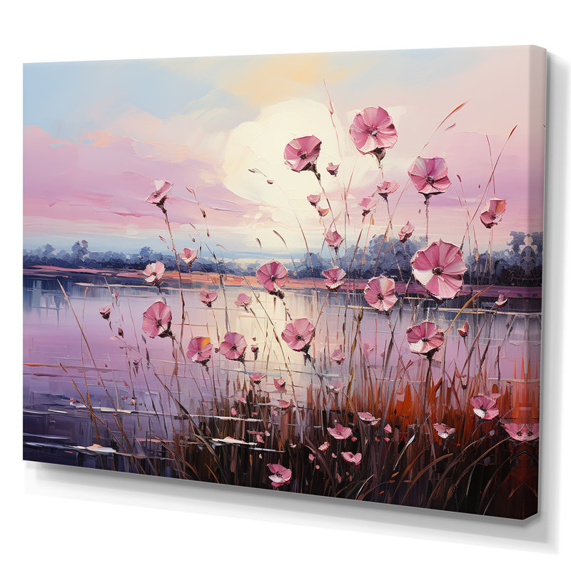 «Bloomed Flower Horizons At Sunlight» sur toile, H 34 po x l 44 po x P 1,5 po, Toile tendue