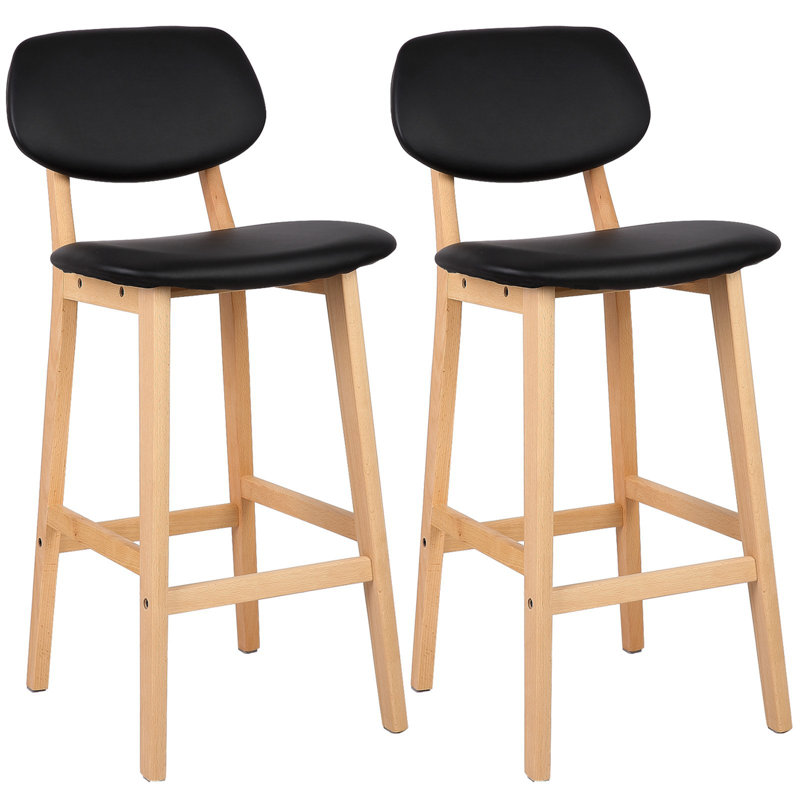 Galilee 65cm Bar Stool, Black