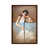 Toile avec cadre en bois brun classique