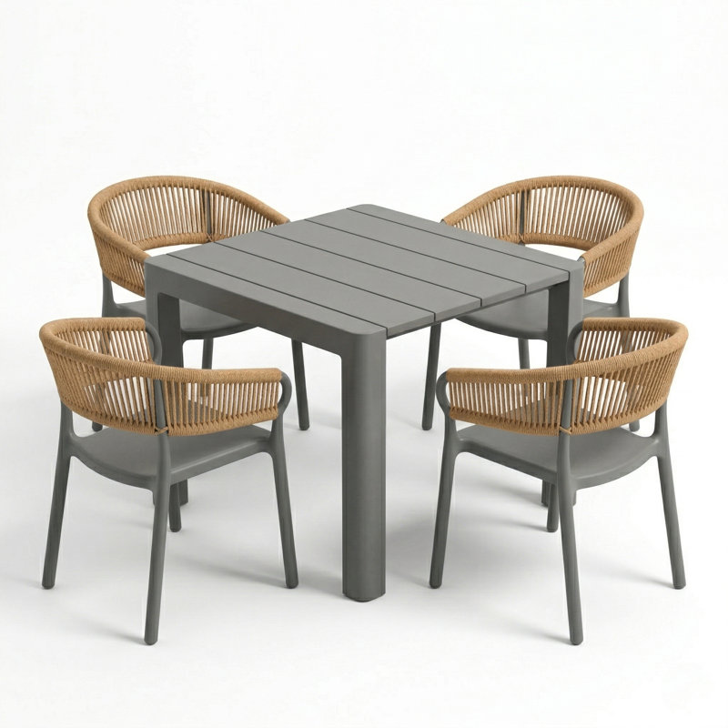 Plastic Patio Dining Set Table,