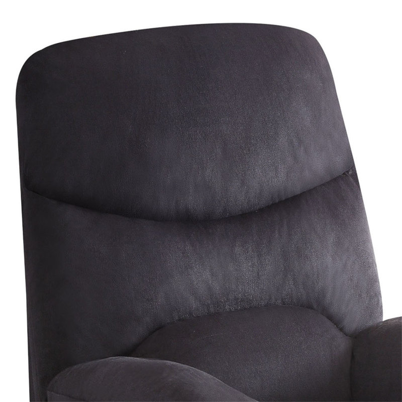 Arcadia Black Woven Fabric Motion Recliner, Black Fabric