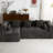 Grey Modular For Living Room, 101.2". High Foam Support. Chic Curved . 3 Square Pillows & 2 Bolster Included. Back. American Design Influence. 50.4" Width. 27.2" Height. 113.82Lbs. Chenille 101.2"-1435540211