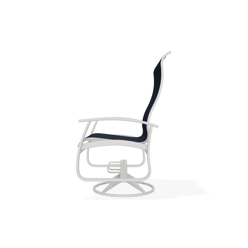 Belle Isle Outdoor Dining Chair, Navy 13D Sunbrella®, Snow