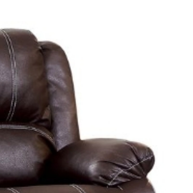 Causeuse inclinable en cuir synthétique noir, Brun