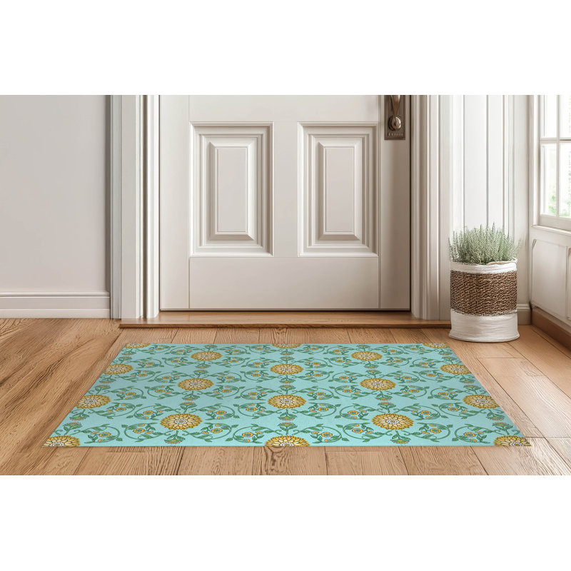 Paillasson Ezimea, Bleu vif, 48" W x 72" L