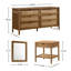 Ensemble de chambre à coucher en bois d'hévéa avec commode, miroir, tables de chevet et commode Comelia-1124538288-1128045309