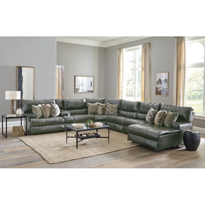 Upholstered Power Reclining U-Shaped Sectional Right Hand Facing