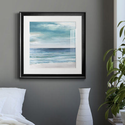 " Blue Silver Shore II " Painting Print