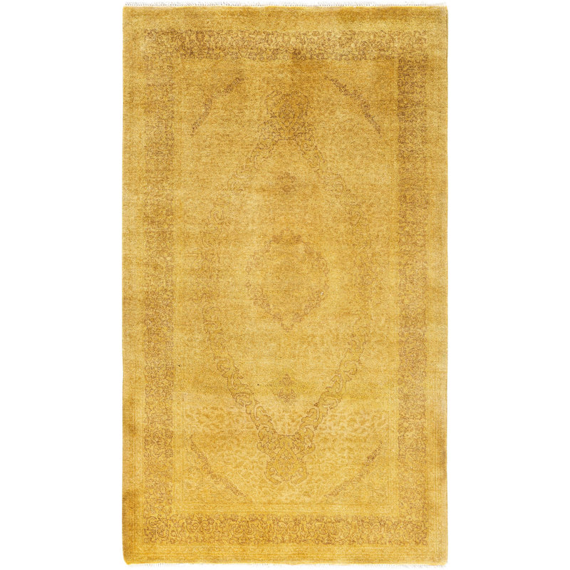 Overdyed One-of-a-Kind 3' 1" X 5' 5" Hand Knotted Area Rug